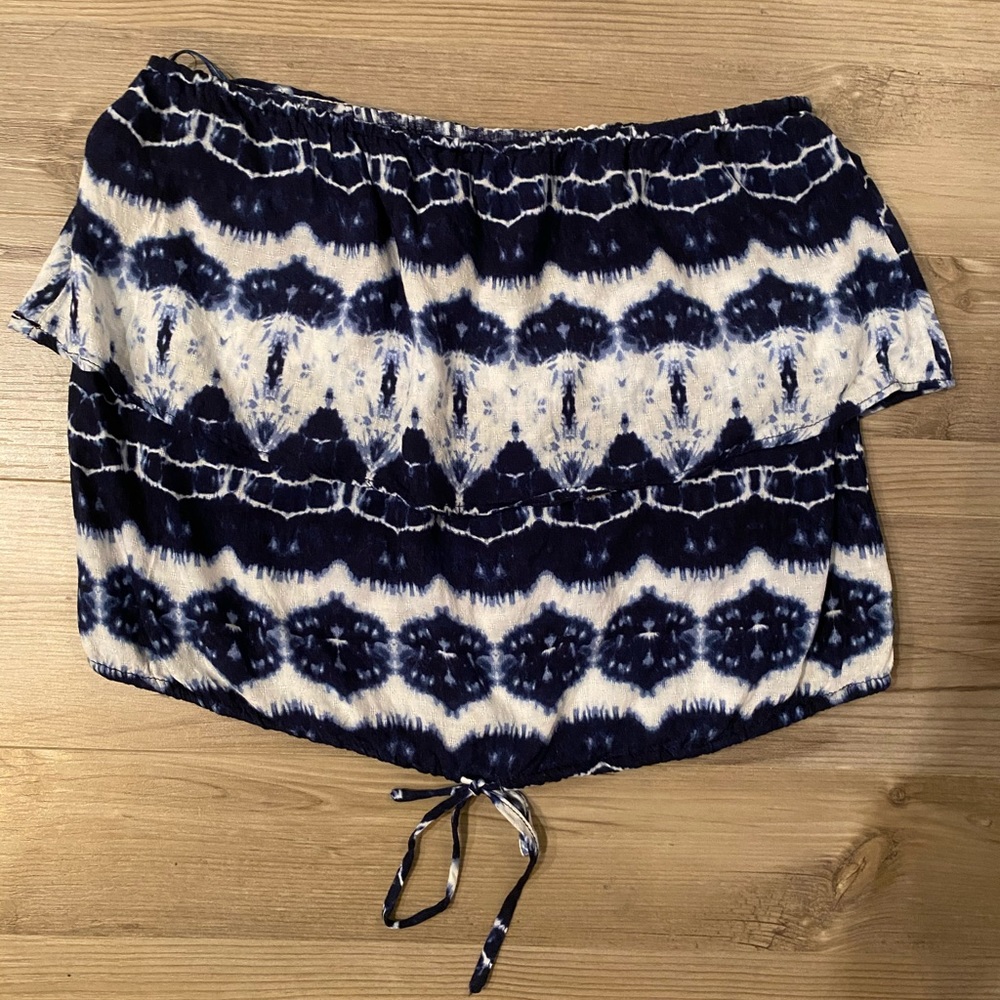 Strapless Tie Dye Crop Top